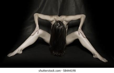 Naked Beautiful Woman Posing On Black Stock Photo Shutterstock