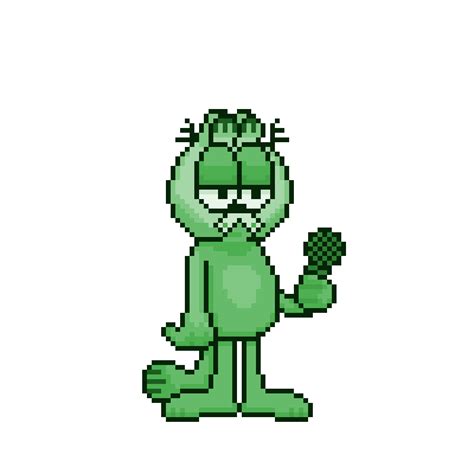 Pixilart - Garfield gameboy fnf idle by LivingOrganism7