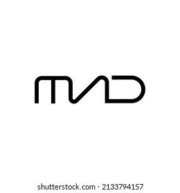 Mnd Monogram Vector Logo Combining Letters Stock Vector (Royalty Free ...