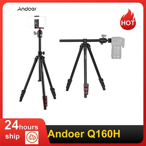 Andoer Q H Portable Camera Tripod Horizontal Mount Professional