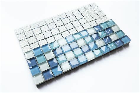 300x300 Sheet Size Mosaic Blue Wave Glass Tile For Swimming Pool Tiles Glass Mosaic Buy Tile