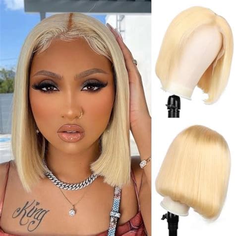 Amazon Mogge 613 Blonde Bob Wig Human Hair 13x4 HD Transparent