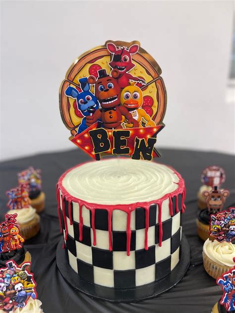 Five Nights At Freddys Cake Topper Etsy Canada Fnaf Cake Fnaf