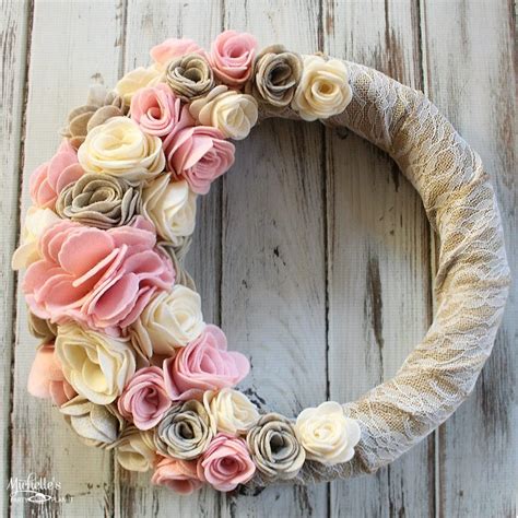 Felt Flower Wreath Sizzix Tutorial Michelles Party Plan It