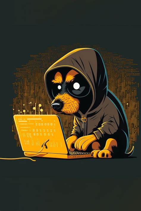 Hacker Dog Cartoon 001 | Hacker art, Cool anime backgrounds, Hacker ...