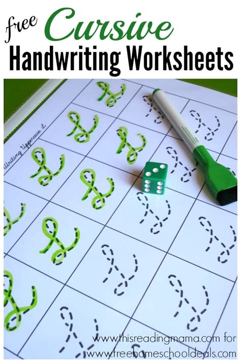 FREE CURSIVE HANDWRITING WORKSHEETS (instant download)