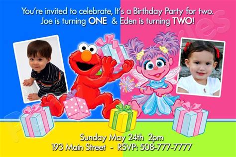 Cool Elmo And Abby Birthday Invitations Elmo Invitations Birthday