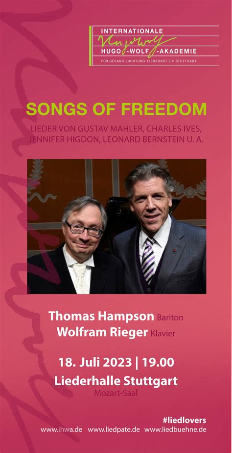 Ihwa Programmheft Songs Of Freedom Thomas Hampson Wolfram Rieger