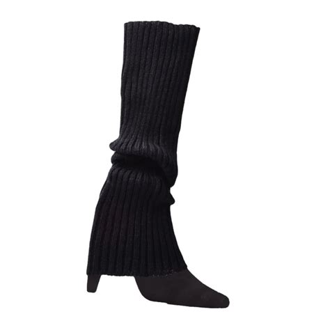 Punk Solid Color Cool Knit Long Socks Women Outdoor Knee High Elastic