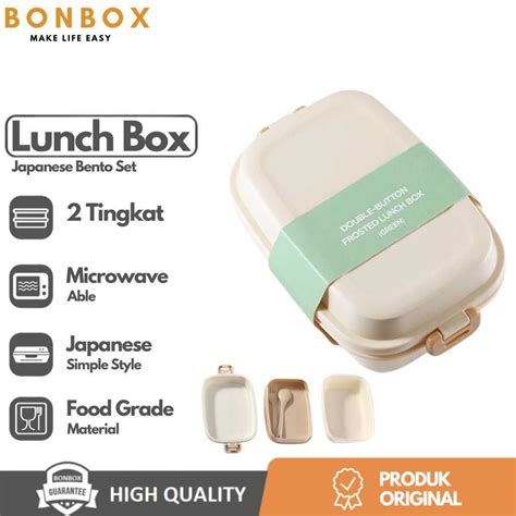 Jual BONBOX BTW100 2 Tingkat Kotak Makan Bento Microwaveable