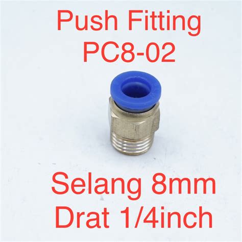 Jual Pc Pneumatic Nepel Fitting Lurus Selang Mm Drat Inch