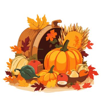 Fall Thanksgiving, Sticker Clipart Thanksgiving Fall Pumpkins Vector ...