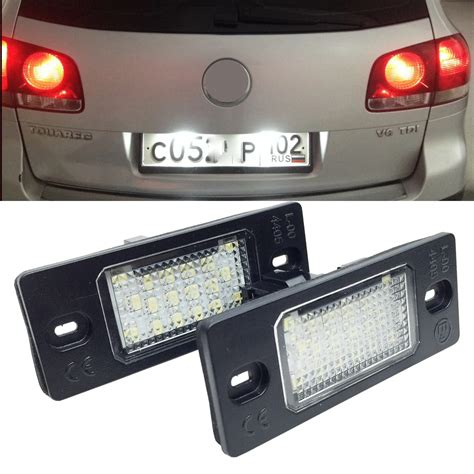 LED N Mero De Matr Cula Luz Da Placa L Mpadas Da Cauda Para VW Tiguan