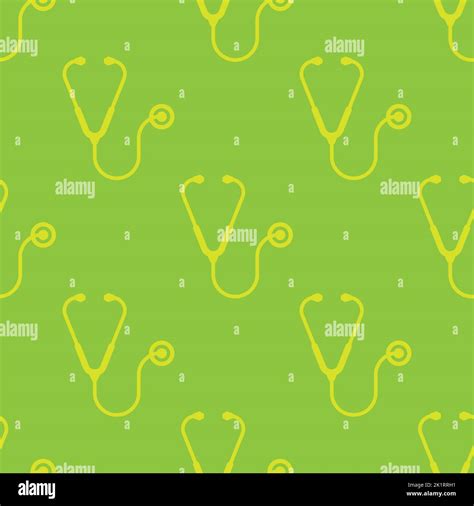 Stethoscope Seamless Texture Pattern Background Stock Vector Image