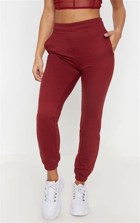 Burgundy Casual Jogger Prettylittlething