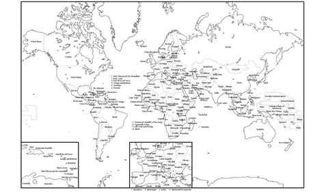 Planisferios Con Nombres Blanco Y Negro Mapas De Paises Y Porn Sex