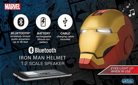 Ihome Iron Man Bluetooth Speaker Wireless Speaker With Rechargeable