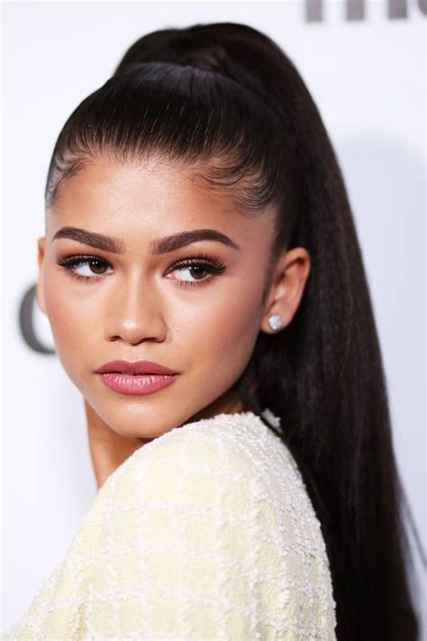 Hair Styles 2017 2018 Zendaya Slicked Back Ponytail Discovred By