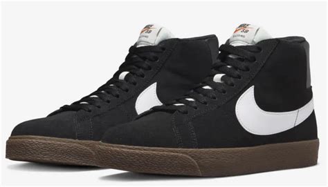 Nike SB - Blazer Mid Shoes | Black White Gum – Plusskateshop.com