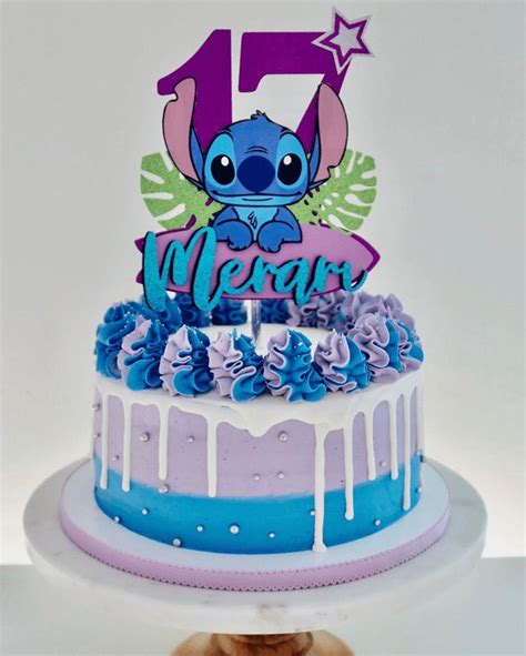 Stitch With Flowers From Lilo And Stitch Edible Cake Topper Image ...