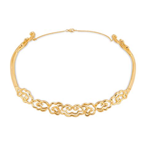 916 Gold Si Dian Jin Designer Series Cumulus Necklace On Cheong