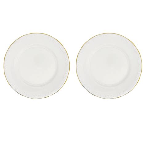 2 Pratos Rasos Pomerode Filete Ouro Porcelana Schmidt Shopee Brasil