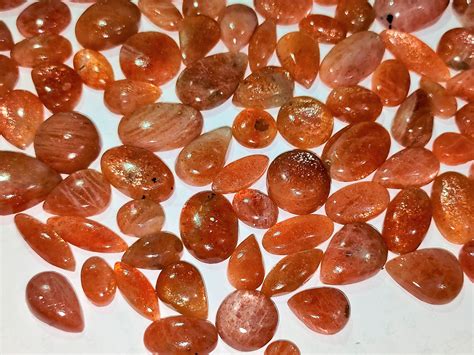 Natural Sunstone Cabochon Mix Shape Loose Gemstone Lot Top Etsy