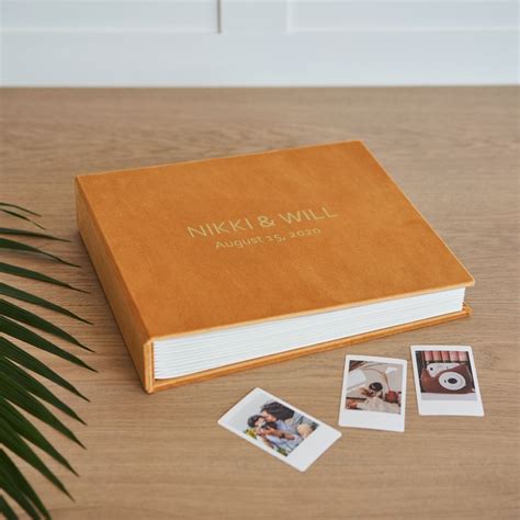 Wedding Guest Book Alternative Personalized Velvet Wedding Photo Album