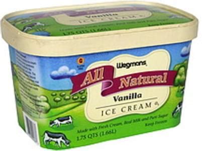 Wegmans Vanilla Ice Cream - 1.75 QT, Nutrition Information | Innit