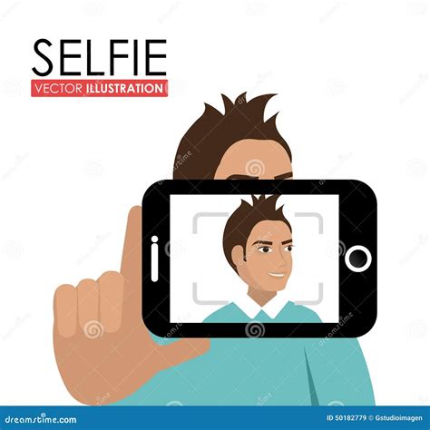 Selfie Design Vector Illustration Stock Vector Illustration Of Male