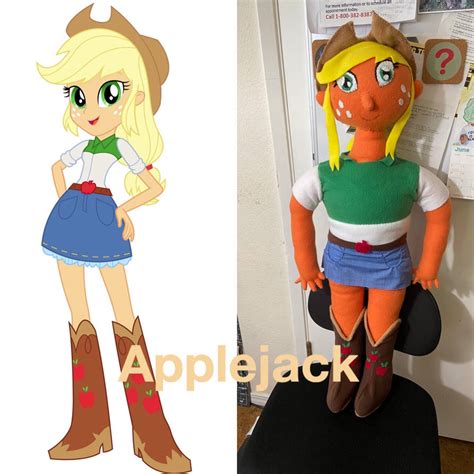 Plush toy comparisons: Applejack by zoomMF2005 on DeviantArt