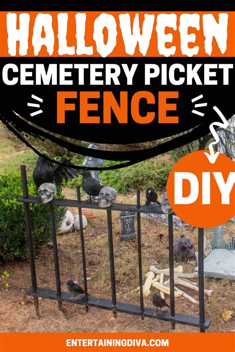 How To Make A Diy Halloween Cemetery Picket Fence Halloween Fence Halloween Graveyard