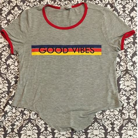 Gaze Tops Good Vibes Crop Top By Gaze Poshmark