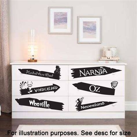 Fandom Dresser Drawer Fairy Tale Slat Decals Customizable Geek Etsy