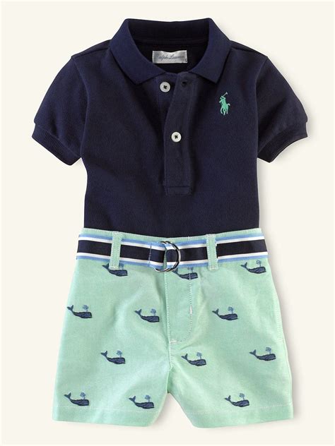 Polo And Schiffli Short Set Outfits And T Sets Layette Boy Newborn9m