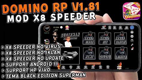 DOMINO RP V1 81 MOD X8 SPEEDER TERBARU TEMA SUPERMAN BLACK EDITION