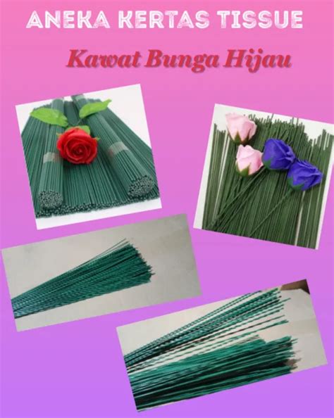 Kawat Tangkai Hijau No 16 Kawat Bunga Isi 50 Pcs Lazada Indonesia