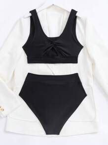 Cut Out High Waisted Bikini Swimsuit Shein Usa