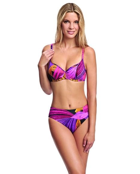 Top Bikini Copa B Sica Con Banda Bajo Pecho Y Aro Laberinto Bikini