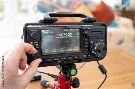 Portable Japanese Built Amateur Radio Hf Transceiver Seen Being