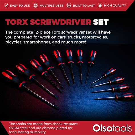 Professional-Grade 12pc Torx Screwdriver Set | Olsa Tools | Olsa Tools