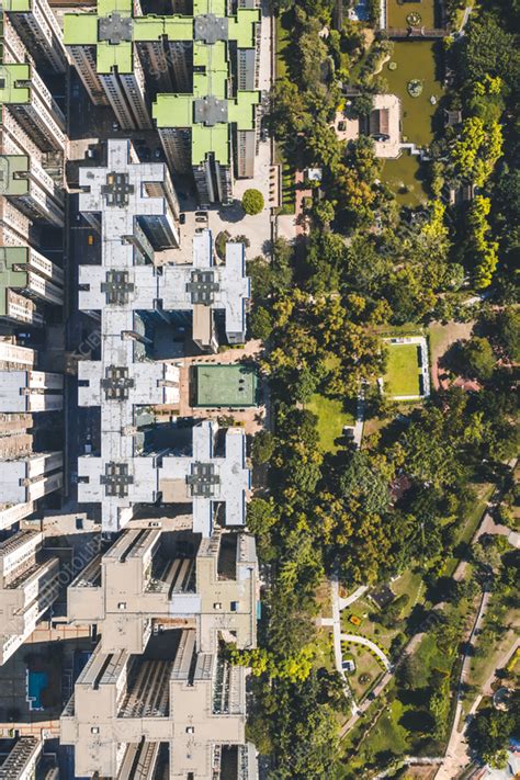 Aerial View Of Residential Area In Kowloon Hong Kong China Stock