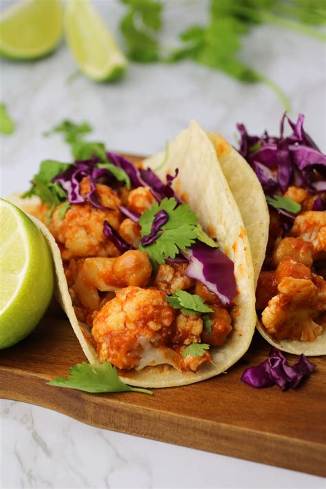 Vegan Tinga Chickpea Cauliflower Tacos Rooty Fruity Vegan