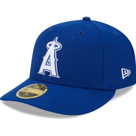 mens  era royal los angeles angels white logo  profile fifty