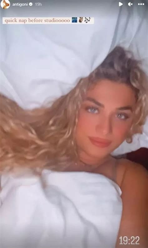 Love Island S Antigoni Parades Washboard Figure In Skimpy Bikini On