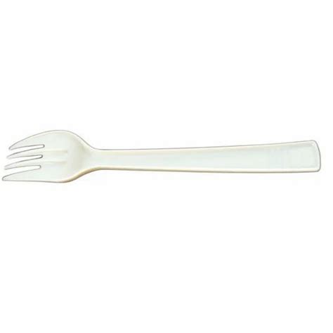 White Disposable Plastic Fork For Event And Party Supplies Size Cm