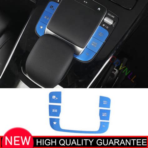 For Benz GLA 2020 2022 Blue Aluminum Center Console Multimedia Button