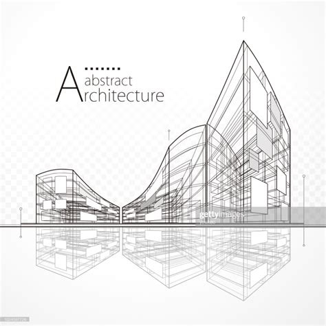 Architecture perspective abstract modern urban building drawing – Artofit