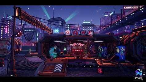 PAID - Stylized Cyberpunk Arcade Environment - Online Leaks