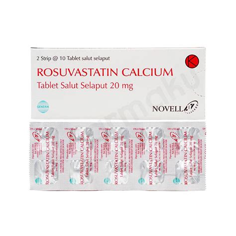 Rosuvastatin 20 Mg Tablet Novell Farmaku